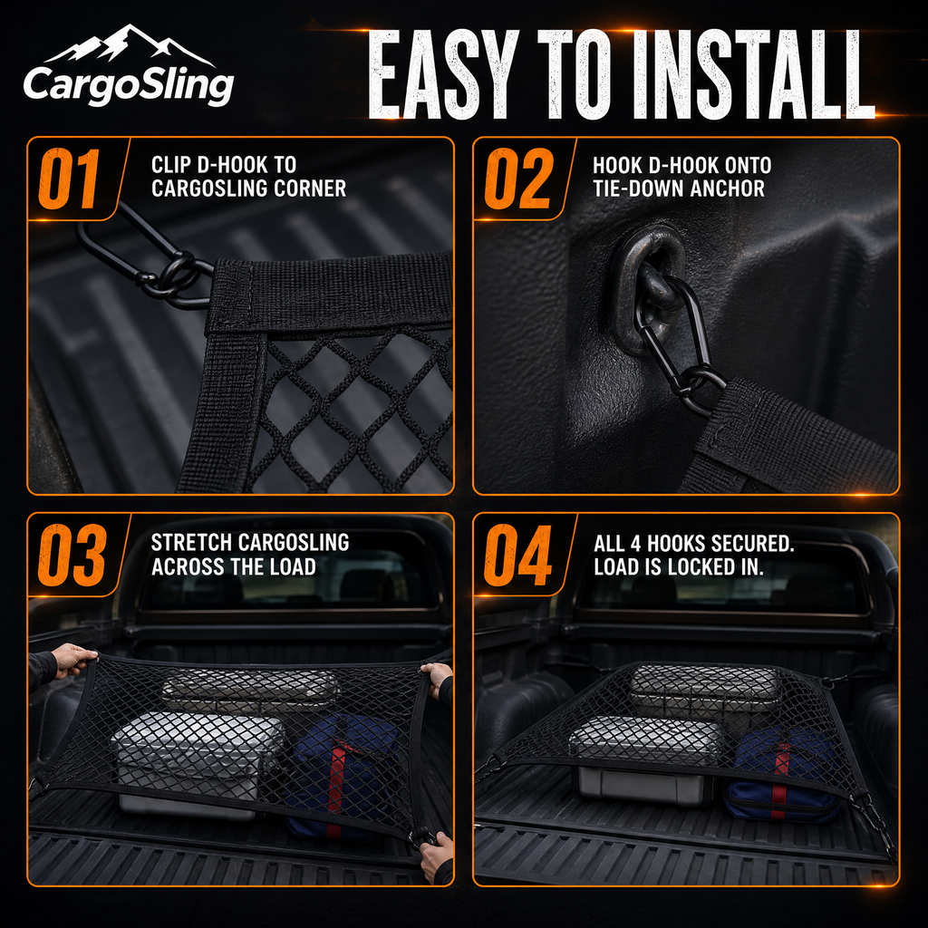 CargoSling Truck Bed Cargo Net